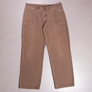 Patagonia Organic Cotton Carpenter Utility Hiking Pants Brown Mens 35x31 Outdoor